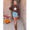 image:imageZESICA Womens Turtleneck Oversized Sweaters 2026 Fall OutfitsChocolate