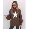 image:imageZESICA Womens Turtleneck Oversized Sweaters 2026 Fall OutfitsChocolate