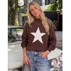 image:imageZESICA Womens Turtleneck Oversized Sweaters 2026 Fall OutfitsChocolate