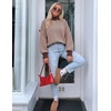 image:imageZESICA Womens Turtleneck Oversized Sweaters 2026 Fall OutfitsCoffee