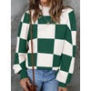image:imageZESICA Womens Turtleneck Oversized Sweaters 2026 Fall OutfitsDarkgreenplaid