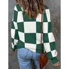 image:imageZESICA Womens Turtleneck Oversized Sweaters 2026 Fall OutfitsDarkgreenplaid