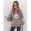 image:imageZESICA Womens Turtleneck Oversized Sweaters 2026 Fall OutfitsFlower
