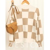 image:imageZESICA Womens Turtleneck Oversized Sweaters 2026 Fall OutfitsKhakiplaid