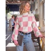 image:imageZESICA Womens Turtleneck Oversized Sweaters 2026 Fall OutfitsPinkplaid