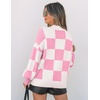 image:imageZESICA Womens Turtleneck Oversized Sweaters 2026 Fall OutfitsPinkplaid