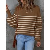image:imageZESICA Womens Turtleneck Oversized Sweaters 2026 Fall OutfitsTan