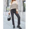 image:imageZESICA Womens Winter Oversized Striped Ribbed Knit SweaterApricotstripe