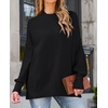 image:imageZESICA Womens Winter Oversized Striped Ribbed Knit SweaterBlack