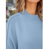 image:imageZESICA Womens Winter Oversized Striped Ribbed Knit SweaterBlue