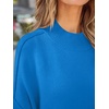 image:imageZESICA Womens Winter Oversized Striped Ribbed Knit SweaterBrightblue