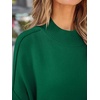 image:imageZESICA Womens Winter Oversized Striped Ribbed Knit SweaterDarkgreen