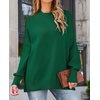 image:imageZESICA Womens Winter Oversized Striped Ribbed Knit SweaterDarkgreen