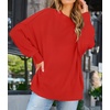 image:imageZESICA Womens Winter Oversized Striped Ribbed Knit SweaterFirered