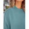 image:imageZESICA Womens Winter Oversized Striped Ribbed Knit SweaterLake
