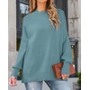 image:imageZESICA Womens Winter Oversized Striped Ribbed Knit SweaterLake