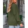 image:imageZESICA Womens Winter Oversized Striped Ribbed Knit SweaterOlive