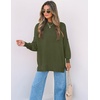 image:imageZESICA Womens Winter Oversized Striped Ribbed Knit SweaterOlive