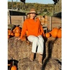 image:imageZESICA Womens Winter Oversized Striped Ribbed Knit SweaterOrange