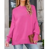 image:imageZESICA Womens Winter Oversized Striped Ribbed Knit SweaterRose
