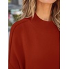 image:imageZESICA Womens Winter Oversized Striped Ribbed Knit SweaterRust