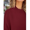 image:imageZESICA Womens Winter Oversized Striped Ribbed Knit SweaterWine