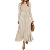 image:imageZESICA Sweater Dresses for Women Fall Long Sleeve Maxi DressApricot