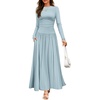 image:imageZESICA Womens 2026 Fall Long Sleeve Slimming Knit Maxi DressSky