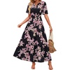 image:imageZESICA Womens 2026 Summer Floral Boho A Line Maxi DressesBlack