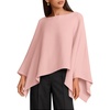 image:imageZESICA Womens Fall Batwing Oversized Knitted Shawls Poncho SweatersPink