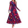 image:imageZESICA Womens Fall Long Sleeve Wedding Guest DressesVintagered