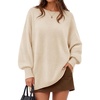 image:imageZESICA Womens Fall Winter Long Sleeve Casual Oversized SweatersApricot