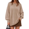 image:imageZESICA Womens Fall Winter Long Sleeve Casual Oversized SweatersKhaki