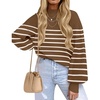 image:imageZESICA Womens Turtleneck Oversized Sweaters 2026 Fall OutfitsTan