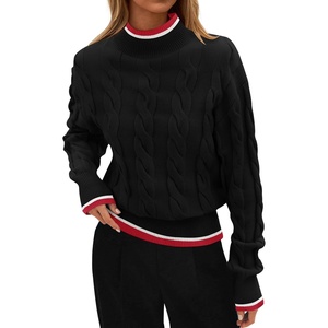 image:imageZESICA Fall Winter Mock Neck Chunky Sweaters for WomenBlack