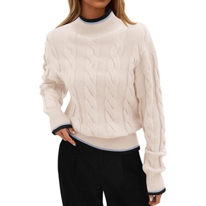 image:imageZESICA Fall Winter Mock Neck Chunky Sweaters for WomenIvory