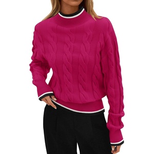 image:imageZESICA Fall Winter Mock Neck Chunky Sweaters for WomenRose