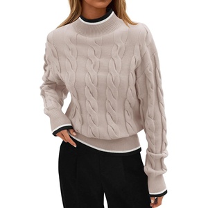image:imageZESICA Fall Winter Mock Neck Chunky Sweaters for WomenSand
