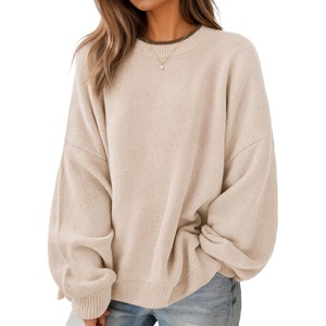 image:imageZESICA Oversized Sweaters for Women 2026 Fall Trendy Pullover TopsApricot