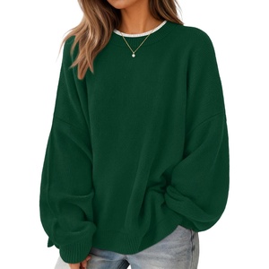 image:imageZESICA Oversized Sweaters for Women 2026 Fall Trendy Pullover TopsForest Green