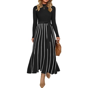 image:imageZESICA Sweater Dresses for Women Fall Long Sleeve Maxi DressBlack