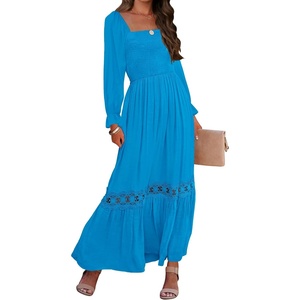 image:imageZESICA Womens 2026 Boho Long Sleeve Fall Maxi DressCobalt