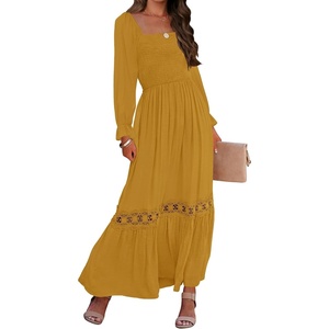 image:imageZESICA Womens 2026 Boho Long Sleeve Fall Maxi DressGinger