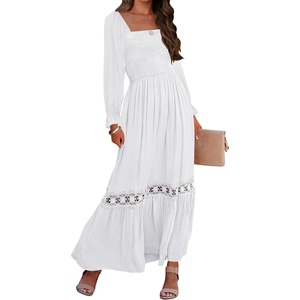 image:imageZESICA Womens 2026 Boho Long Sleeve Fall Maxi DressWhite