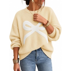 image:imageZESICA Womens 2026 Fall Oversized Striped Cozy Casual Long Sleeve SweatersLight Yellow
