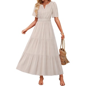 image:imageZESICA Womens 2026 Summer Floral Boho A Line Maxi DressesBeige