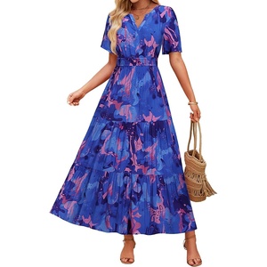 image:imageZESICA Womens 2026 Summer Floral Boho A Line Maxi DressesRoyalblue