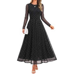 image:imageZESICA Womens Fall Long Sleeve Wedding Guest DressesBlackdot