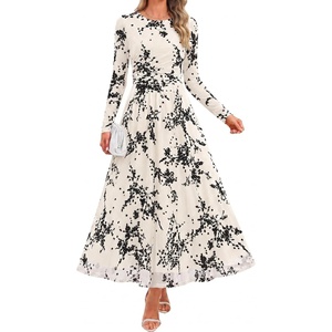 image:imageZESICA Womens Fall Long Sleeve Wedding Guest DressesBlackwhite