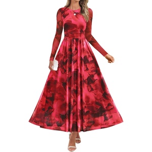 image:imageZESICA Womens Fall Long Sleeve Wedding Guest DressesRed